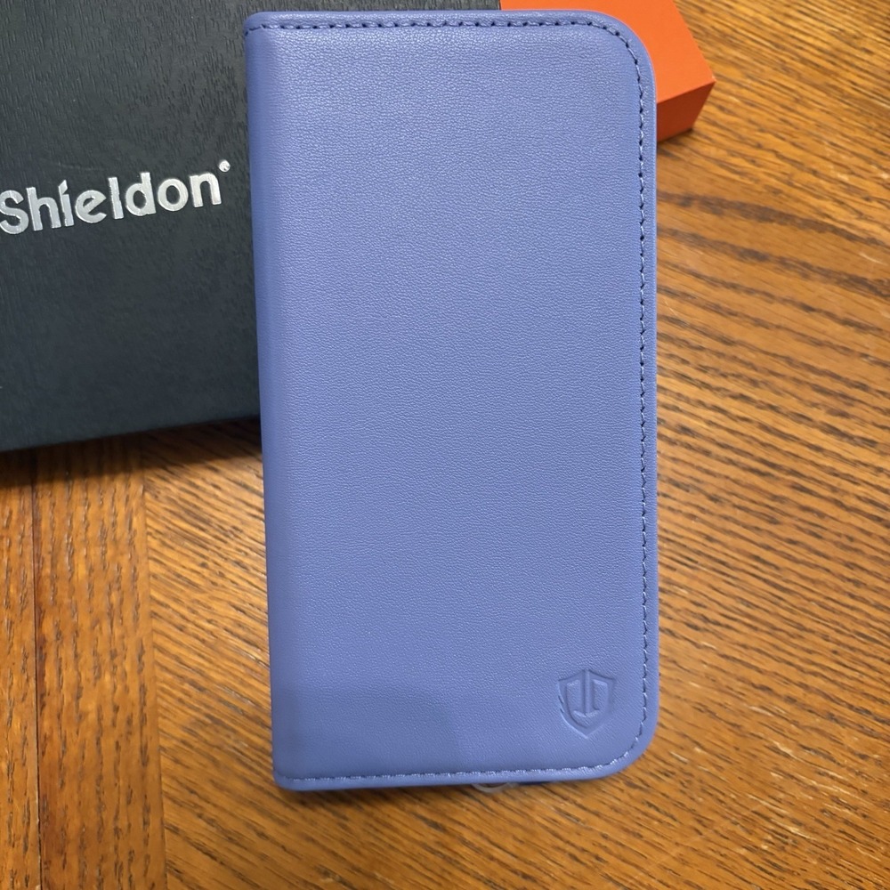 SHIELDON Case Wallet iPhone 17 6.3 in RFID Blocking Purple Magney Closure